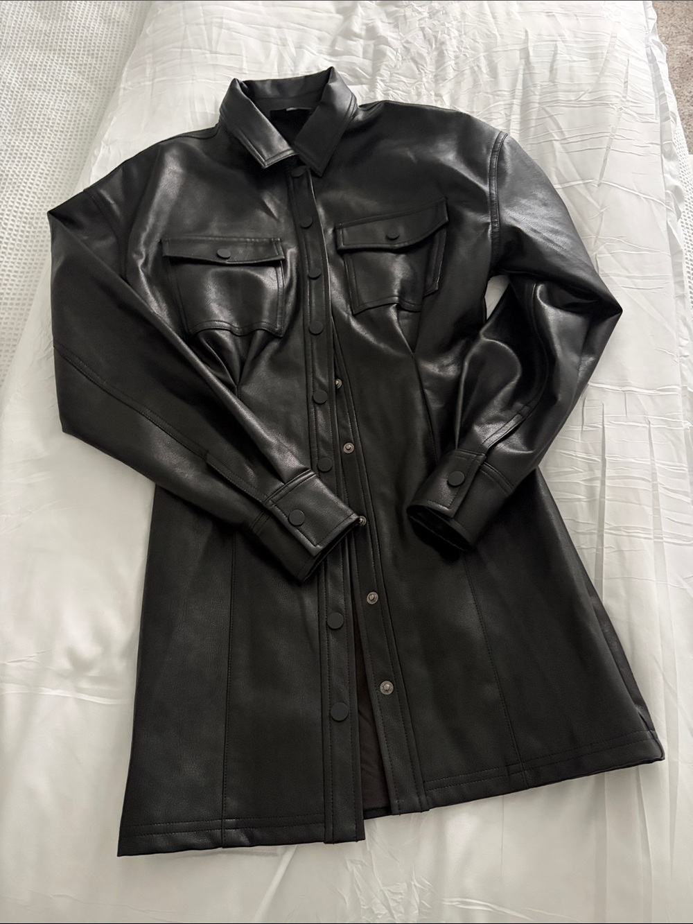 Line & dot trench Dress